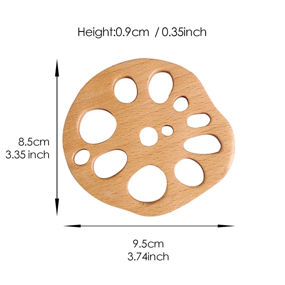 6 - Piece Beech Wood Coaster Set - Urban Jiko