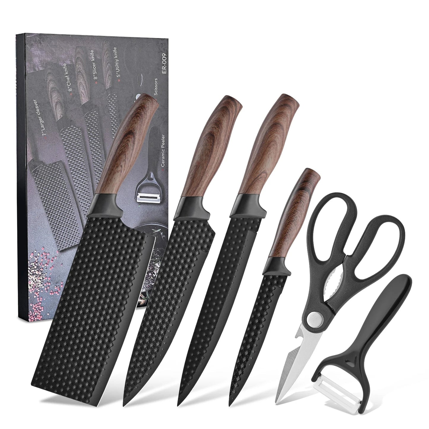 6 - Piece German Steel Chef Knife Set - Urban Jiko
