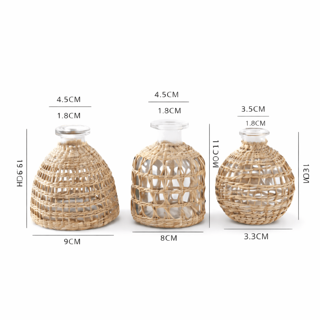 Haven Woven Glass Vase - Urban Jiko
