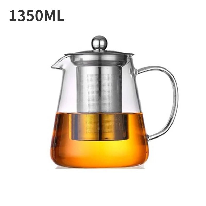 Heat Resistant Glass Teapot with Stainless Steel Tea Strainer - Urban Jiko