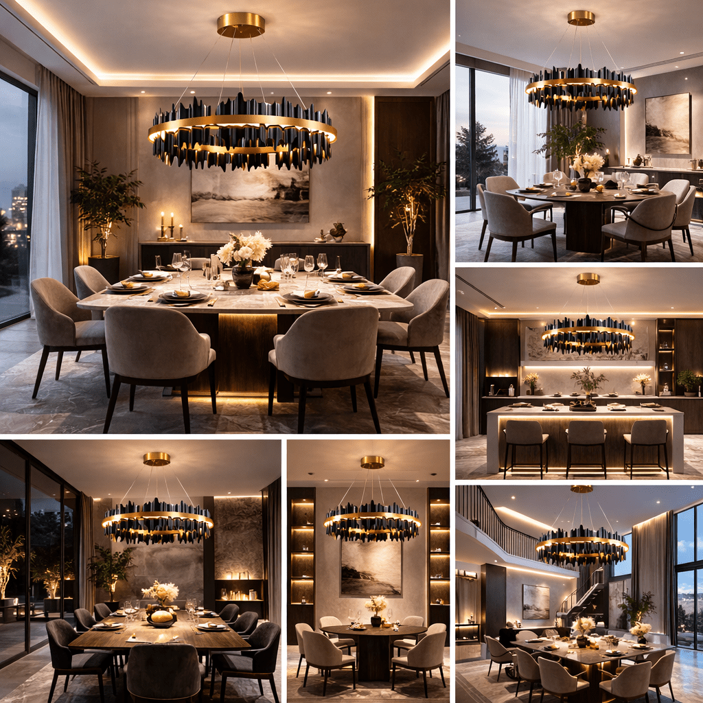 Obsidian Halo Chandelier - Urban Jiko