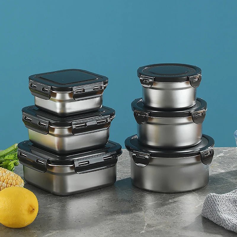 Stainless Steel Food Storage Containers with Snap Seal Lid - Urban Jiko