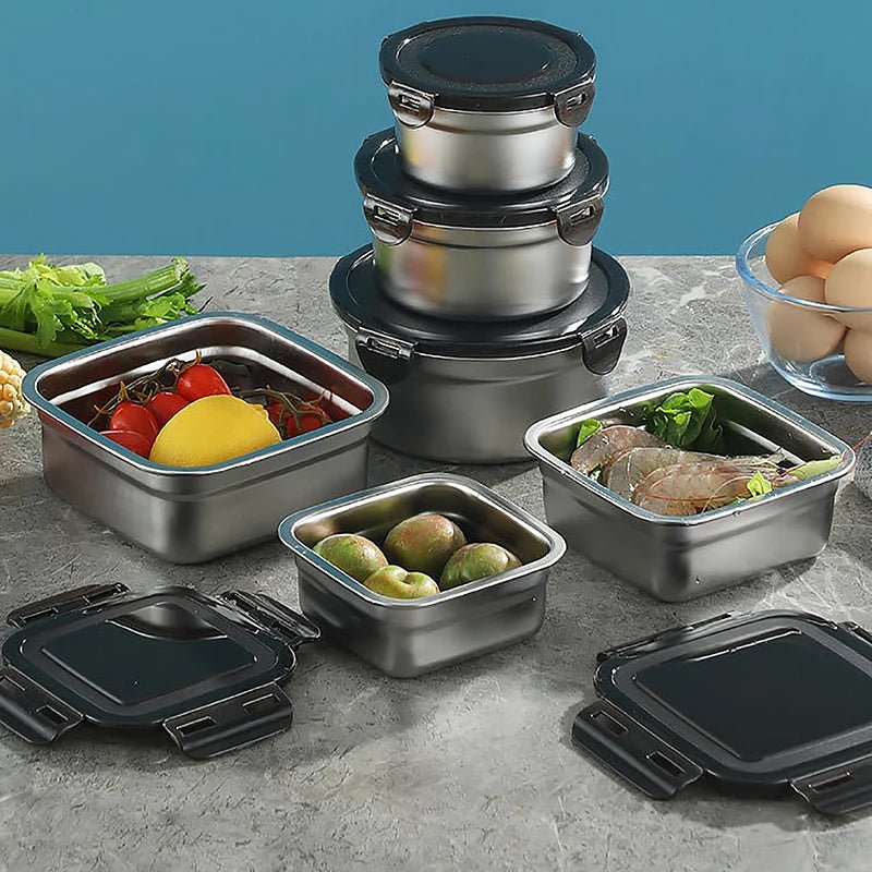 Stainless Steel Food Storage Containers with Snap Seal Lid - Urban Jiko