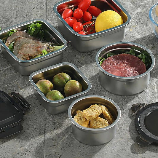 Stainless Steel Food Storage Containers with Snap Seal Lid - Urban Jiko
