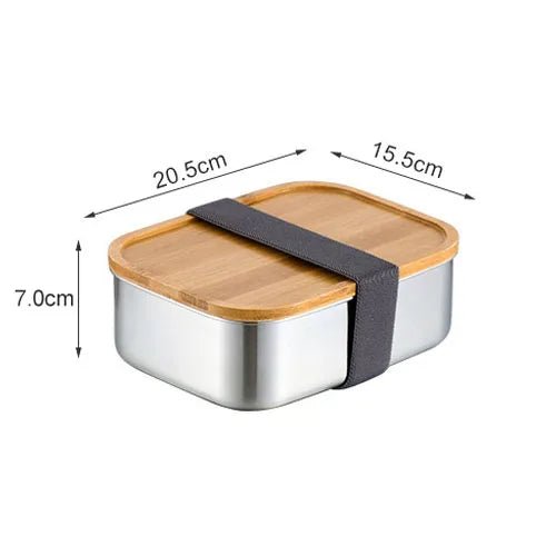 Stainless Steel Lunchbox with Wooden Lid - Urban Jiko