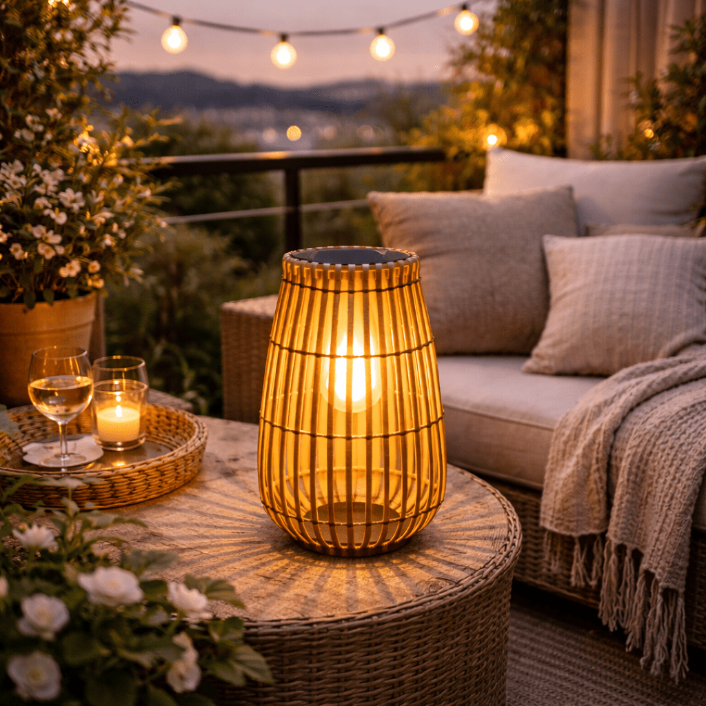 Woven Solar Outdoor Lantern - Urban Jiko