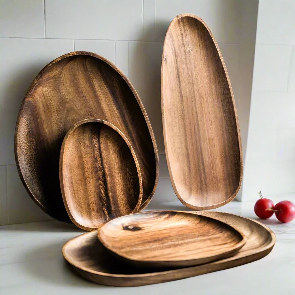 Acacia Wood Serving Trays