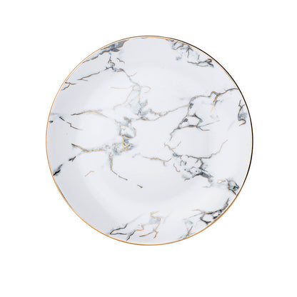 Marbled Ceramic Dinner Plate