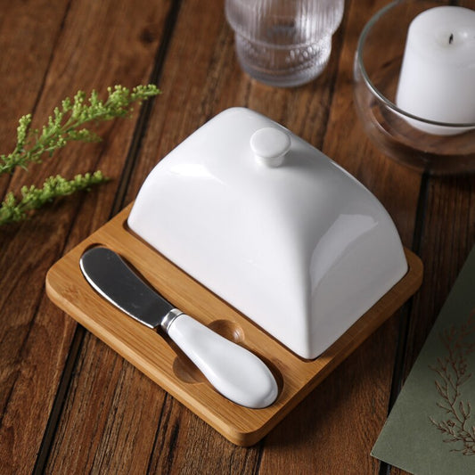 Wooden Butter Dish Set