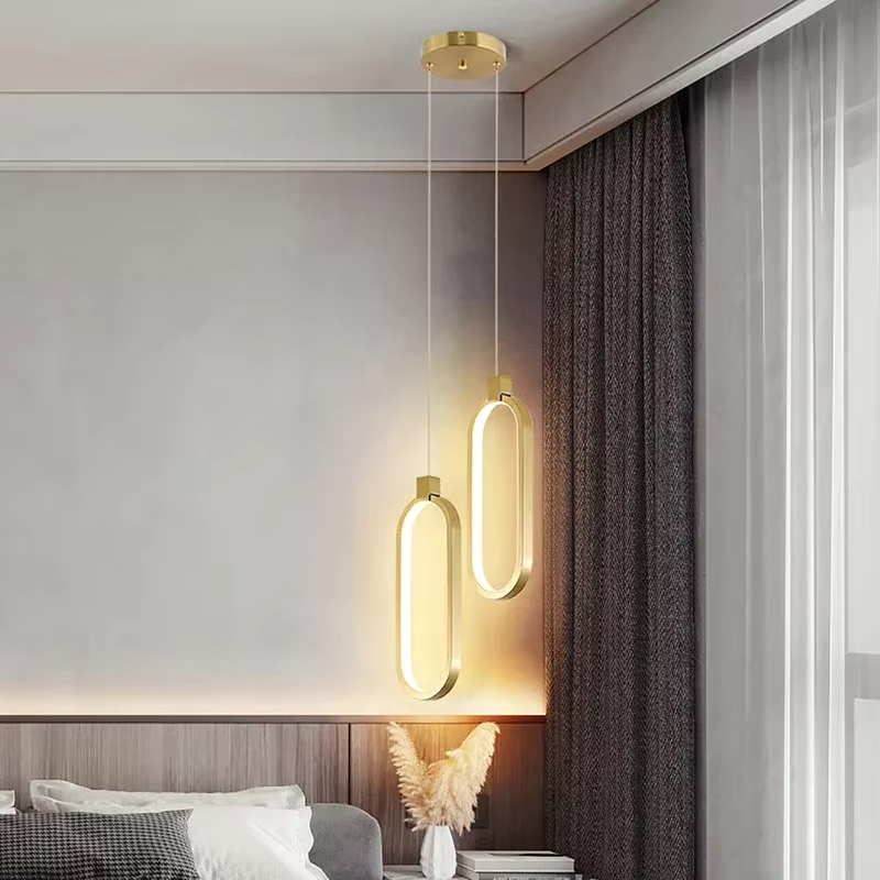 Modern LED Oval Pendant Lamp