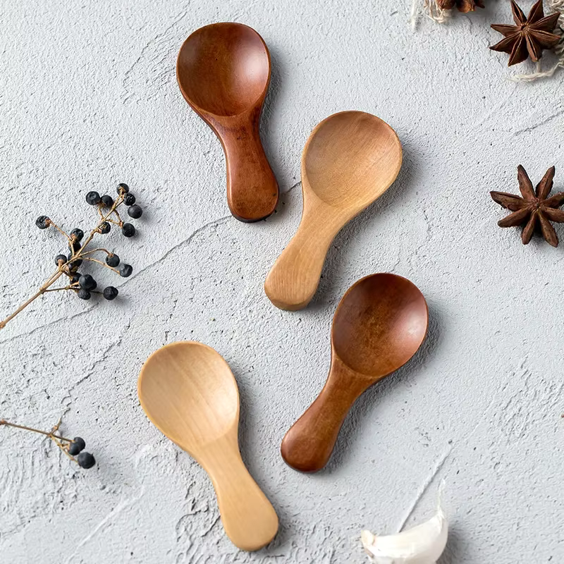 Wooden Condiment Spoons (4 Pack)