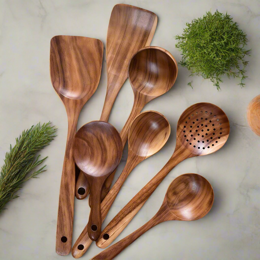 Teak Wooden Utensil Set