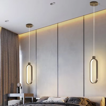 Modern LED Oval Pendant Lamp