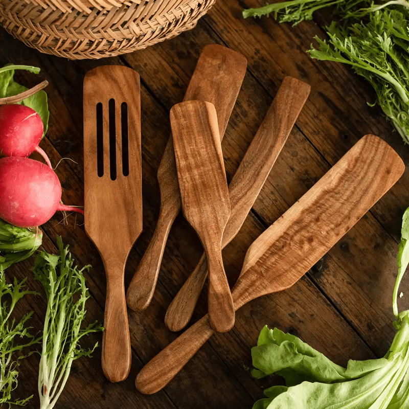 5 - Piece Acacia Wooden Spurtle Set - Urban Jiko