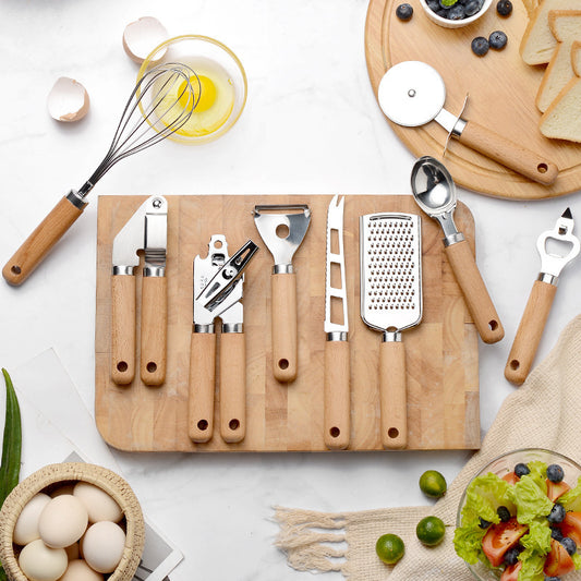 Wooden Kitchen Essentials Tool Set