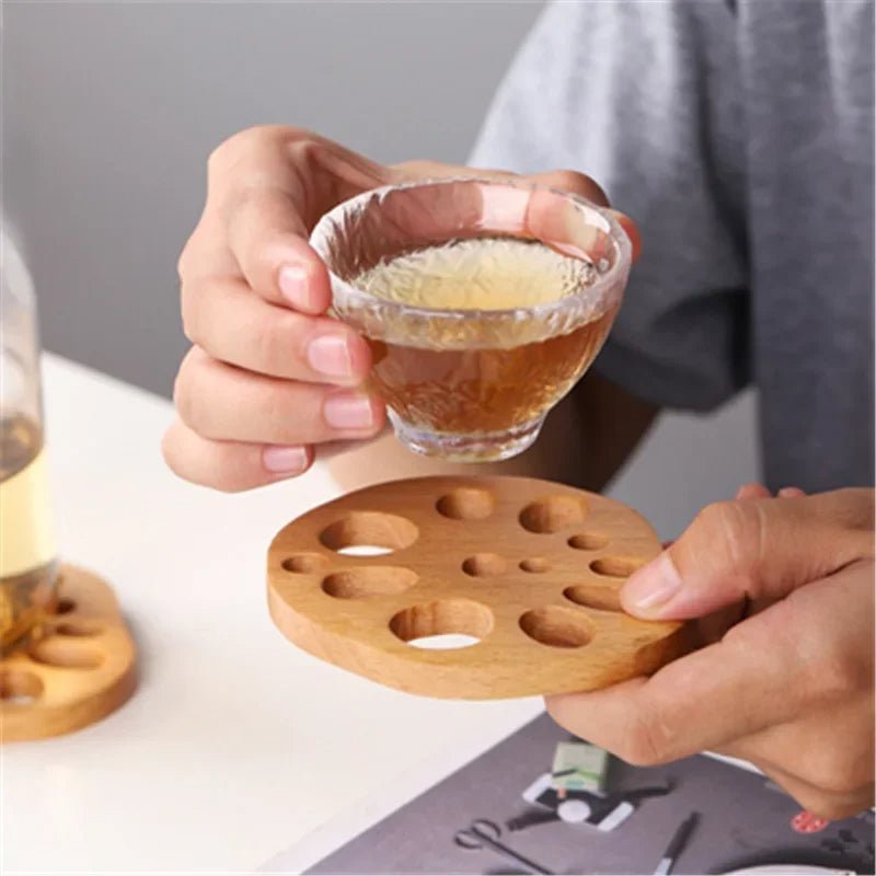6 - Piece Beech Wood Coaster Set - Urban Jiko