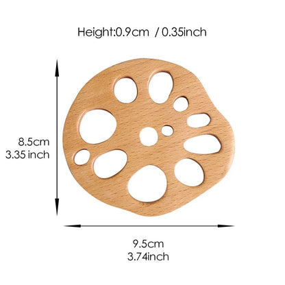 6 - Piece Beech Wood Coaster Set - Urban Jiko
