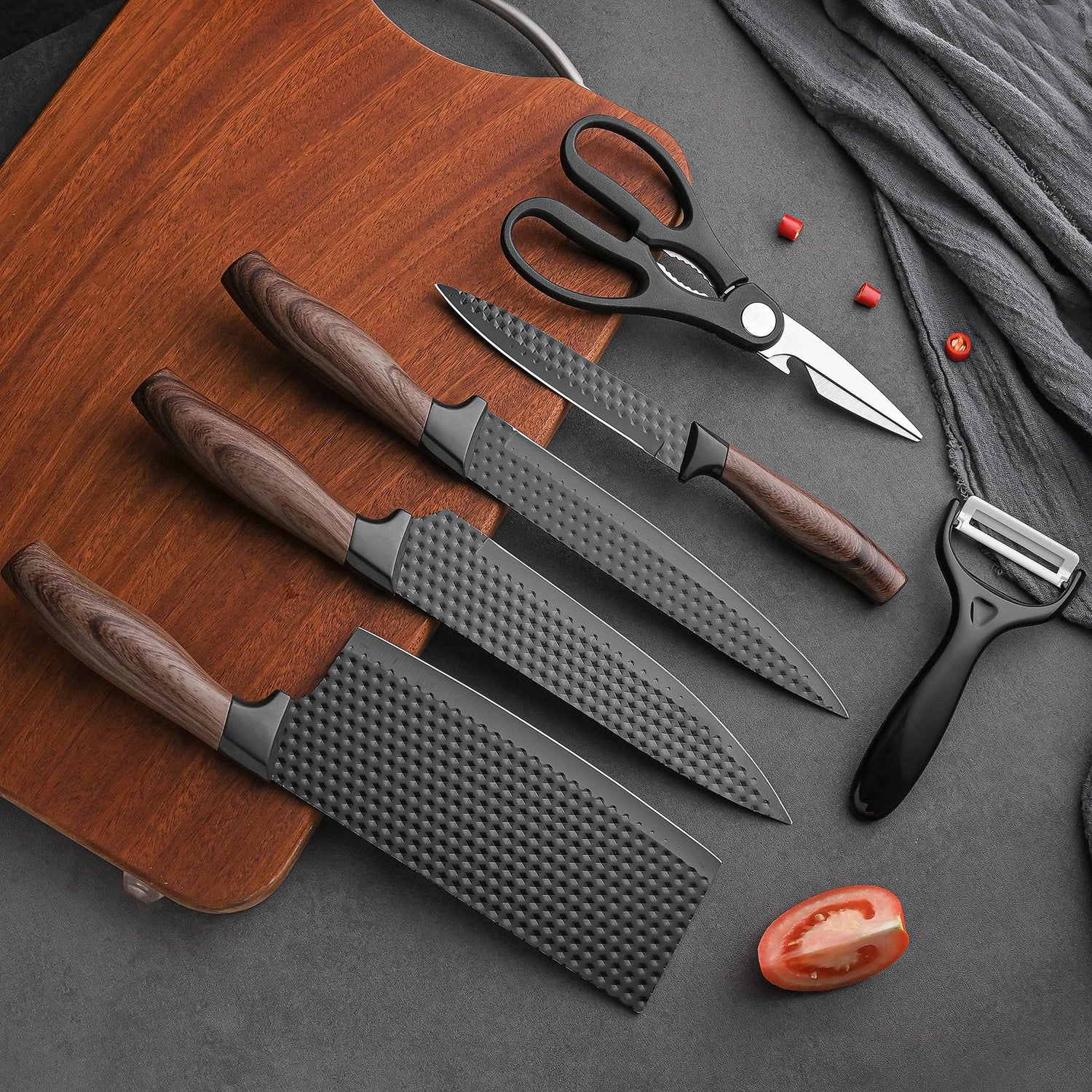 6 - Piece German Steel Chef Knife Set - Urban Jiko