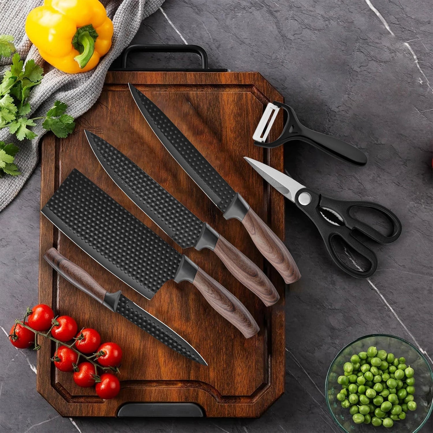 6 - Piece German Steel Chef Knife Set - Urban Jiko