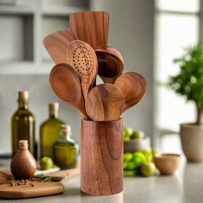 Teak Wooden Utensil Set