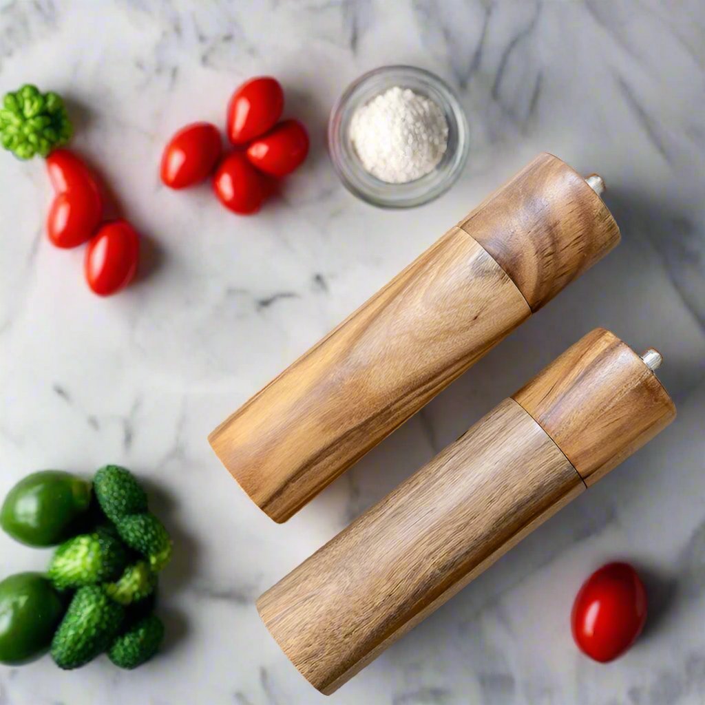 Acacia Wood Salt & Pepper Grinders