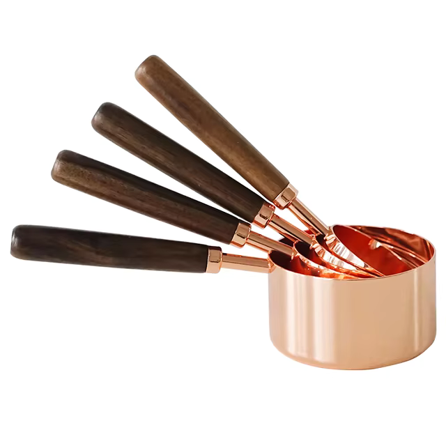 Rose Gold Wooden Measuring Set (8 Piece Set)