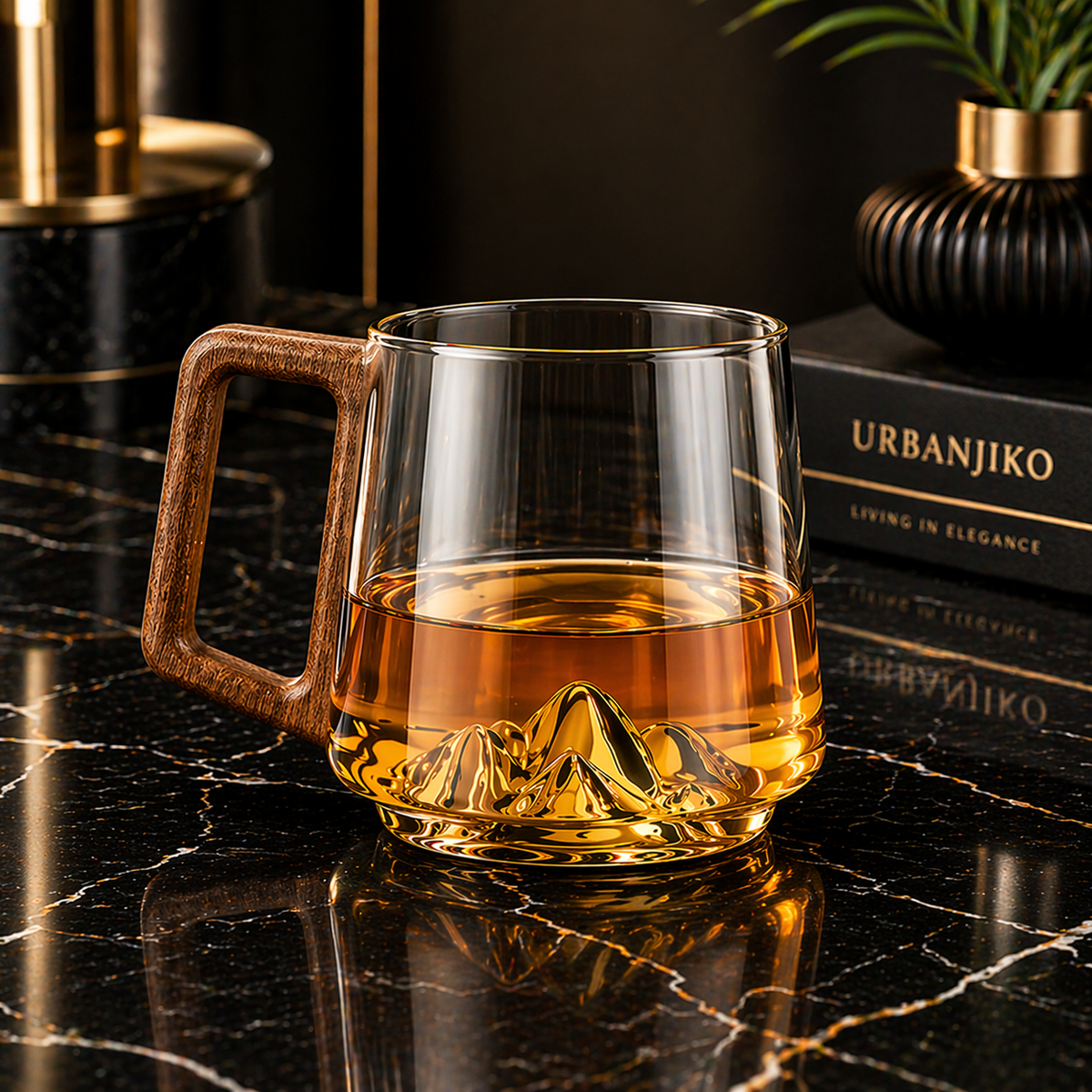 Walnut Glass Mug
