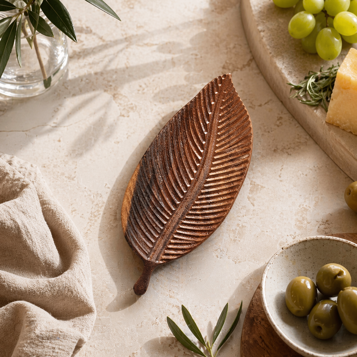 Walnut Leaf Tray