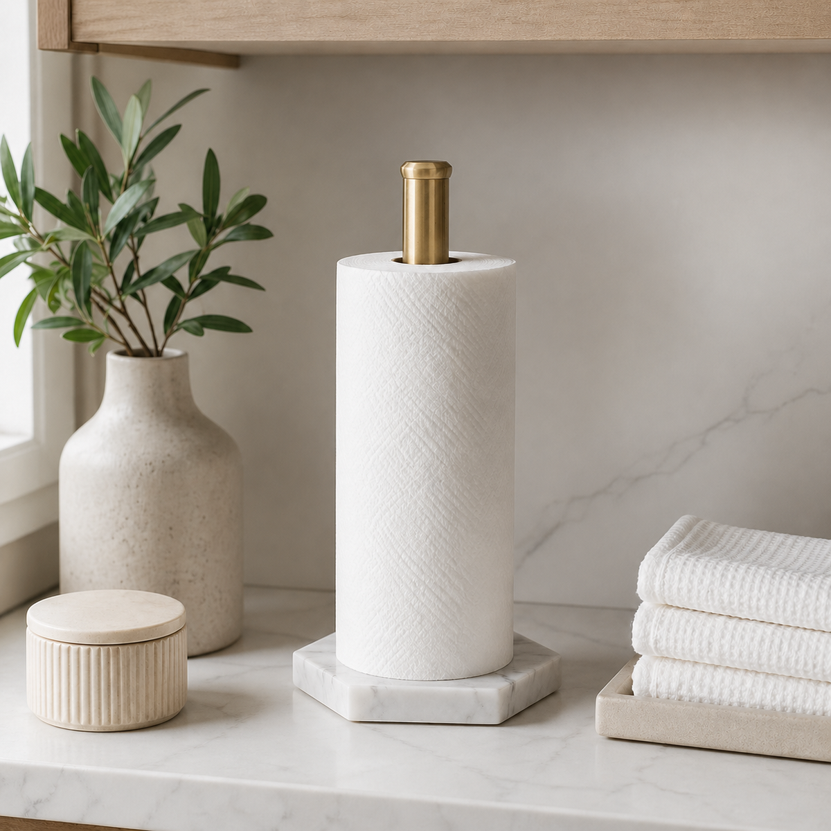 Maison Marble Paper Towel Holder