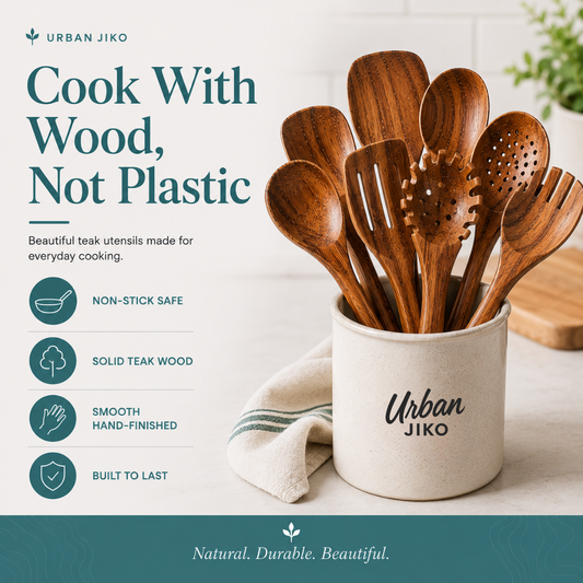 Teak Wooden Utensil Set
