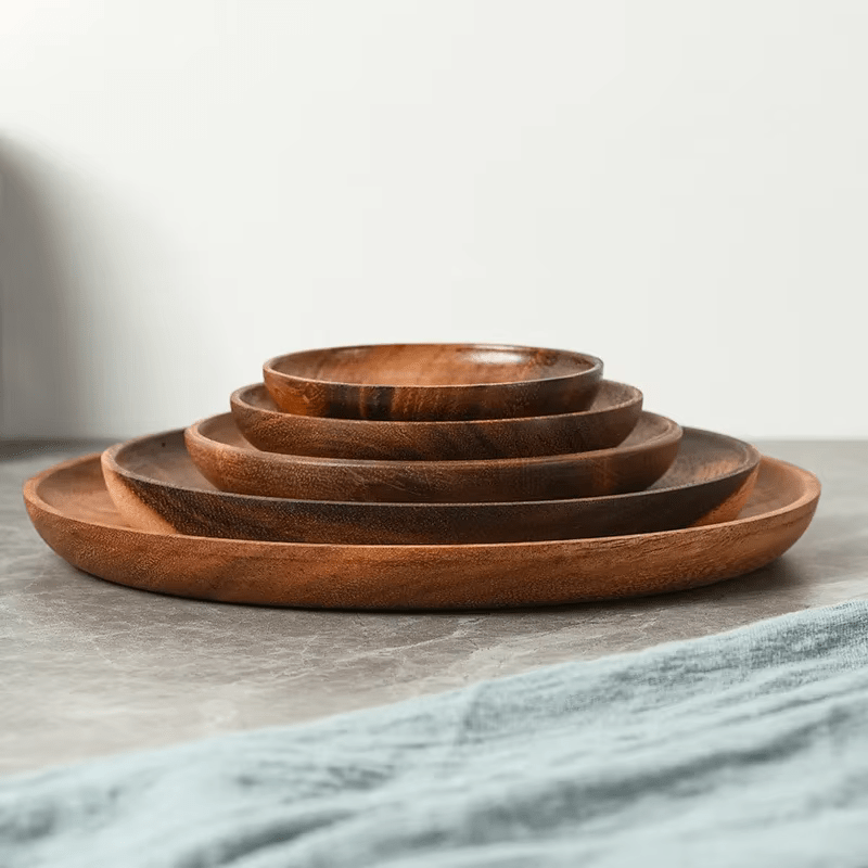 Acacia Wood Serving Trays (Round) - Urban Jiko