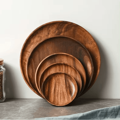 Acacia Wood Serving Trays (Round) - Urban Jiko