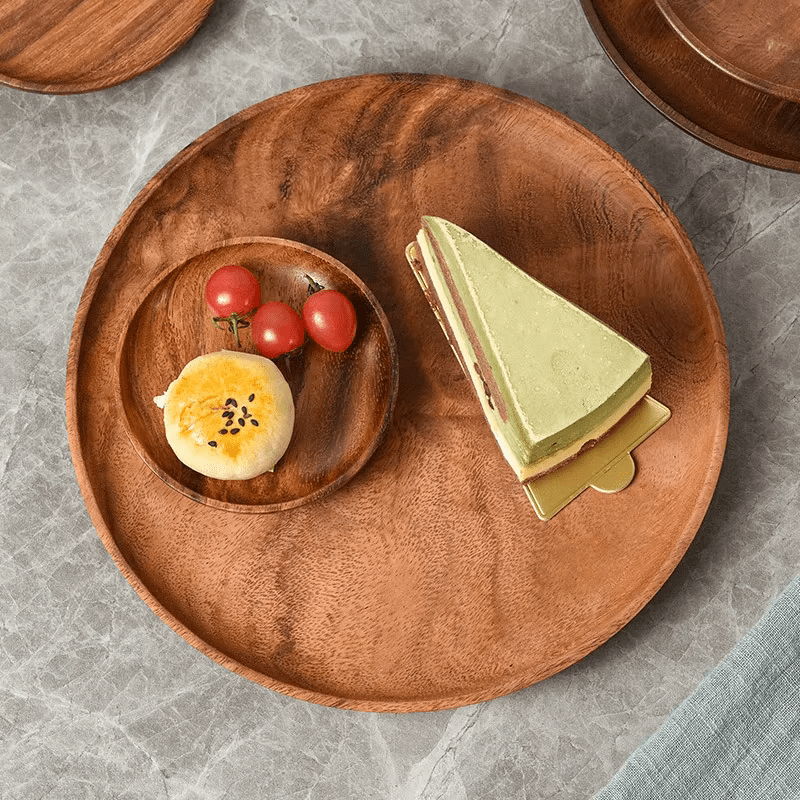 Acacia Wood Serving Trays (Round) - Urban Jiko