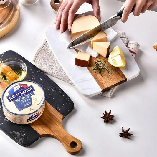 Acacia Wood Stone Hybrid Cheese Board - Urban Jiko