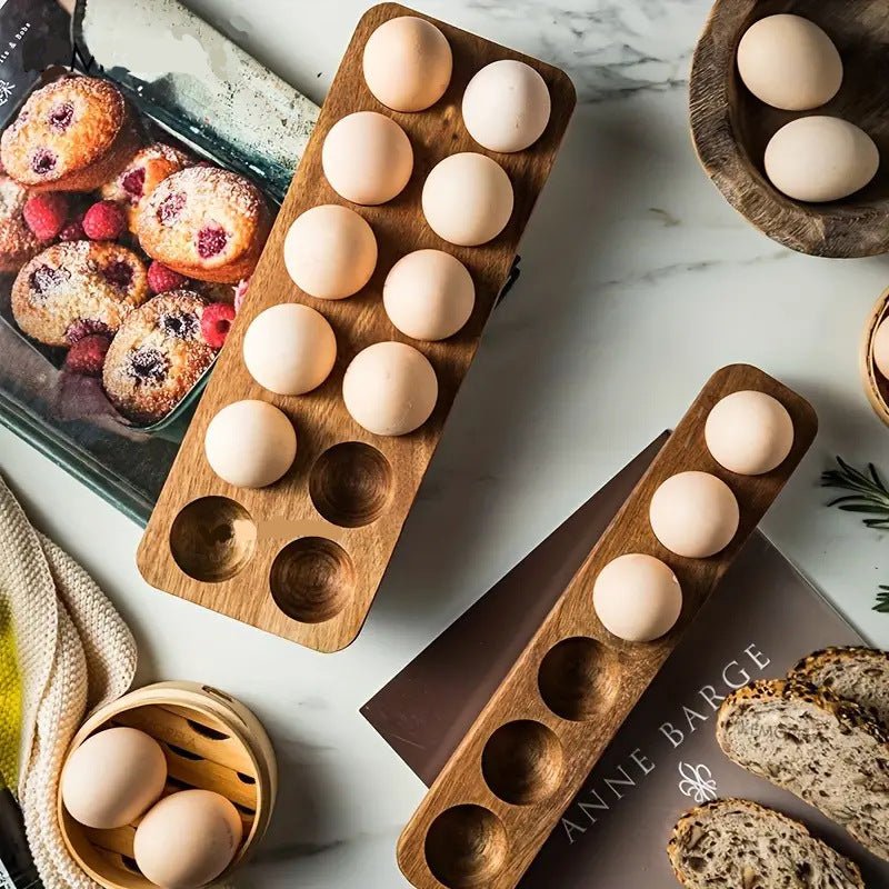 Acacia Wooden Egg Tray - Urban Jiko