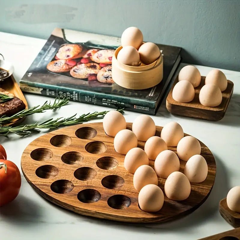 Acacia Wooden Egg Tray - Urban Jiko