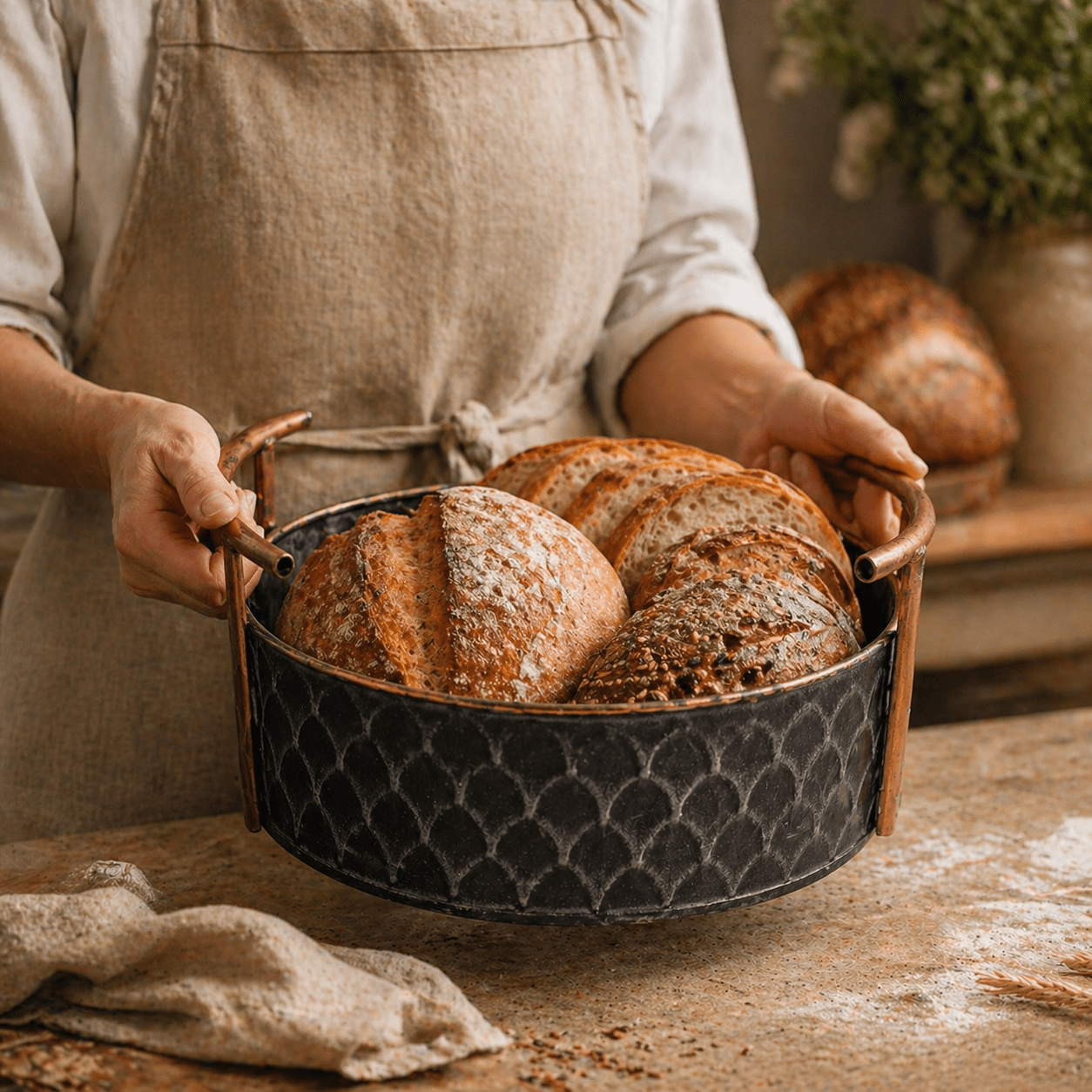Artisan Copper Bread Holder - Urban Jiko