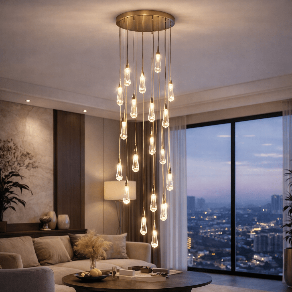 Celestia Crystal Rain Chandelier - Urban Jiko