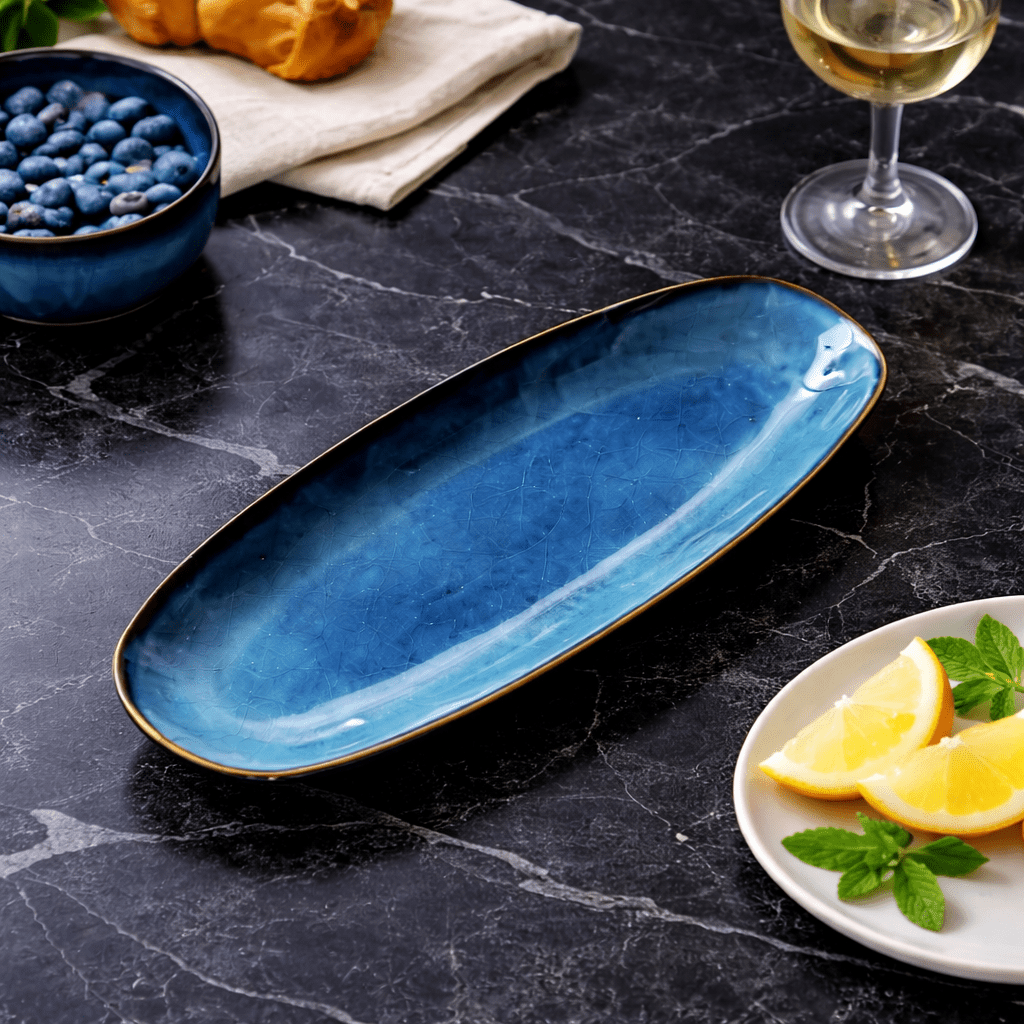 Cobalt Cat’s Eye Serving Dish - Urban Jiko
