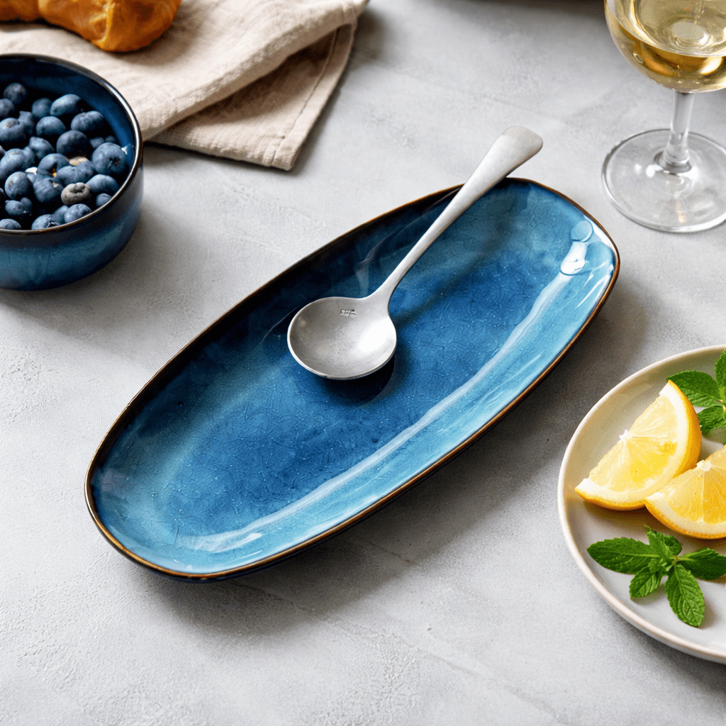 Cobalt Cat’s Eye Serving Dish - Urban Jiko