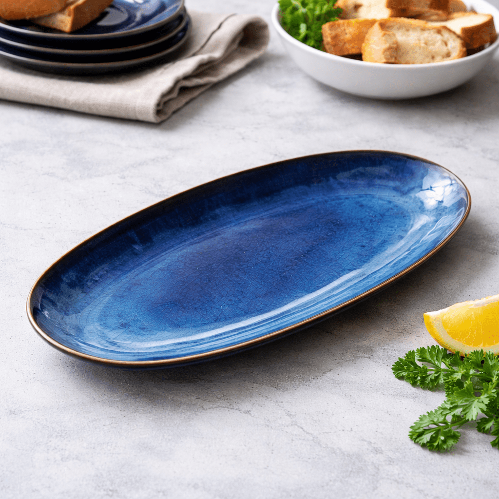 Cobalt Cat’s Eye Serving Dish - Urban Jiko