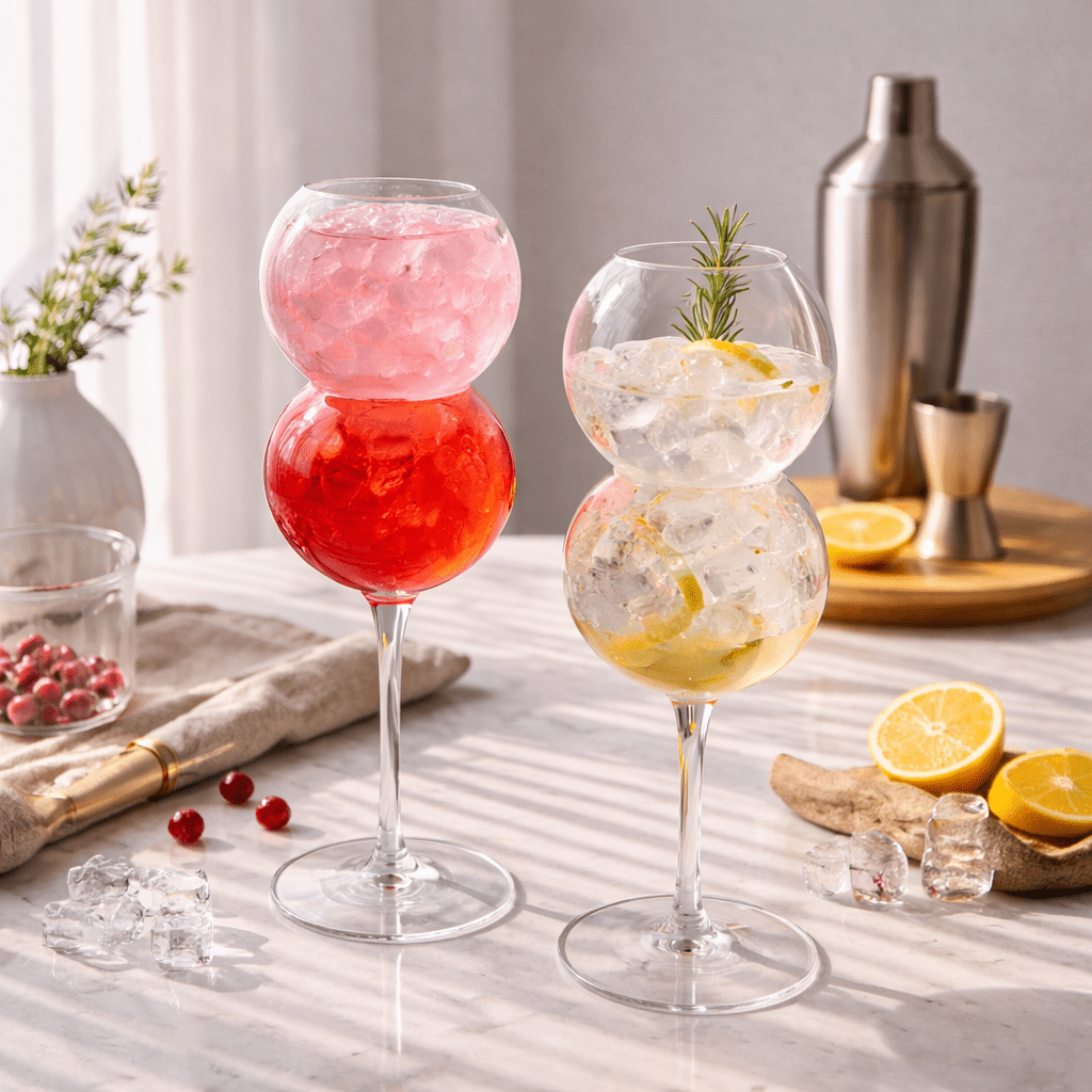 Dual Sphere Cocktail Glass - Urban Jiko