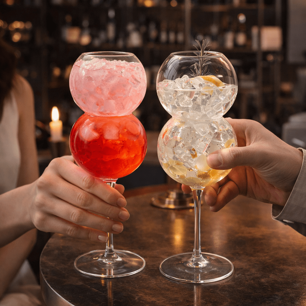 Dual Sphere Cocktail Glass - Urban Jiko