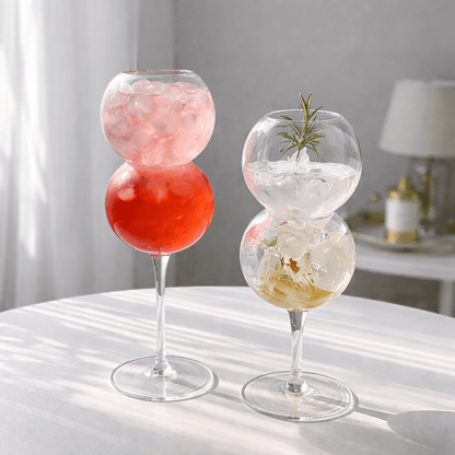 Dual Sphere Cocktail Glass - Urban Jiko