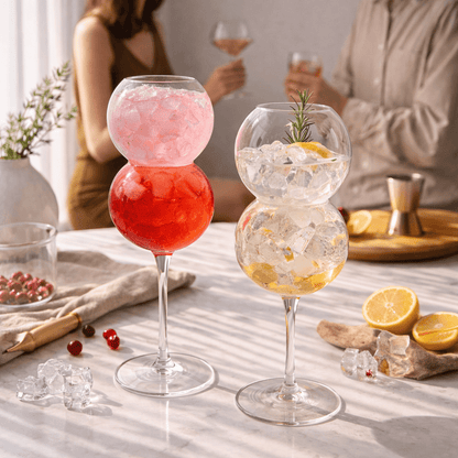 Dual Sphere Cocktail Glass - Urban Jiko