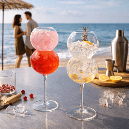 Dual Sphere Cocktail Glass - Urban Jiko