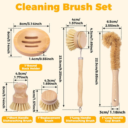 Eco - Clean Bamboo Brush Set - Urban Jiko