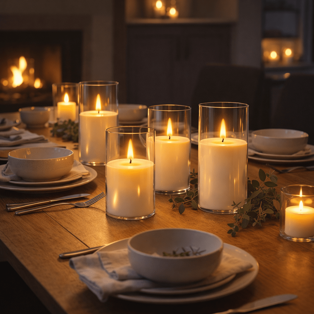 Elegant Candle Collection, 3 - Piece Flameless Candle Set. - Urban Jiko