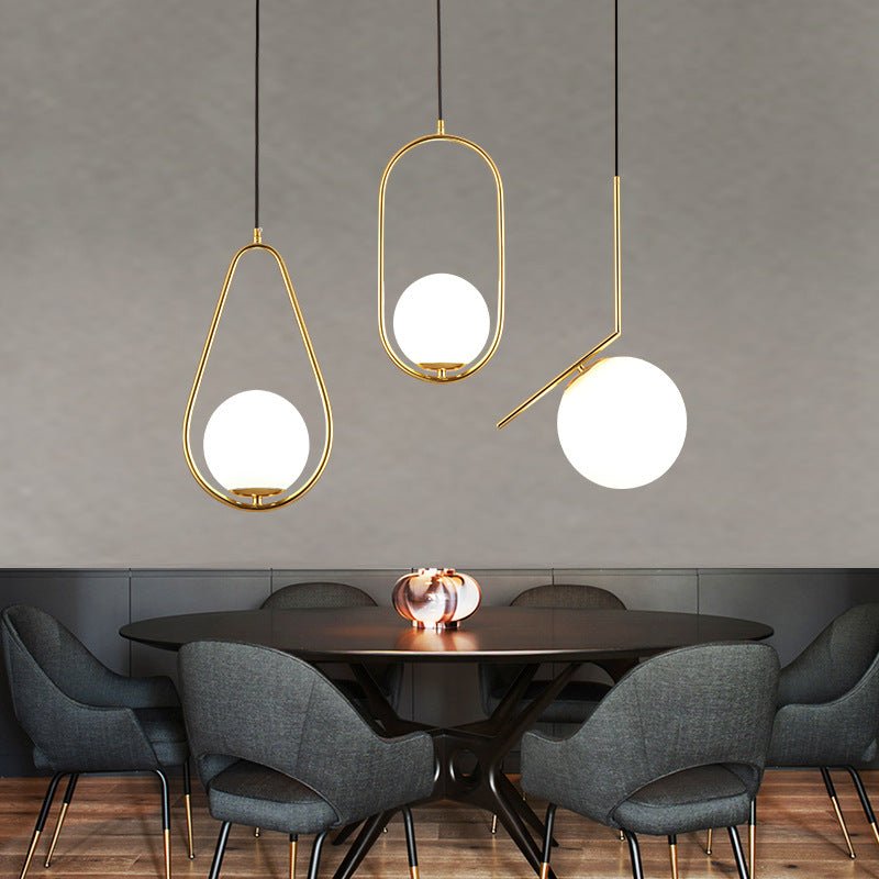Gold Glass Sphere Pendant Light - Urban Jiko