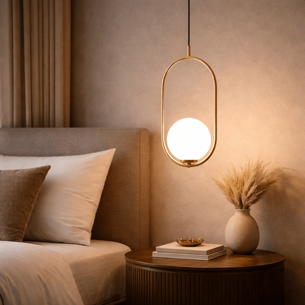 Gold Glass Sphere Pendant Light - Urban Jiko